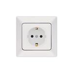 EARTHED SOCKET OUTLET WITH CHILDREN PROTECTION WHITE