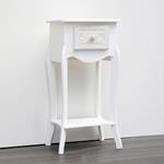 CABINET, WOODEN, WHITE, 1 DRAWER WITH DESIGN, 34x28x71cm