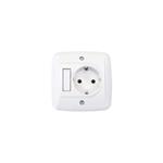 RECESSED SWITCH SIMPLE WITH SCHUKO SOCKET