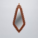 HANGING ORNAMENT, VINTAGE MIRROR, BRONZE DROP, 19x8cm