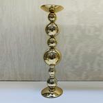 CANDLE HOLDER, METAL, GOLD, 10x46cm