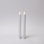 BATTERY OPERATED CANDLE, WITH FLICKERING FLAME, WHITE, TIMER, 2,2x24cm, SET 2 PCS, IP20