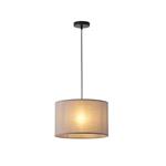 PENDANT LIGHT FIXTURES FABRIC 1XΕ27 MAX 15W Φ380Χ240mm GREY ARTE ILLUMINA SOHO