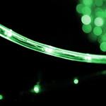 ROPE LIGHT, LED, 2-WAY GREEN 50 M. WITH 36 LED / M., CUT EVERY 2m, IP44