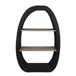 ΡΑΦΙΕΡΑ ΞΥΛΙΝΗ ΦΥΣΙΚΟ - ΜΑΥΡΗ 78x30x117cm