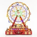 FERRIS WHEEL, WITH ADAPTOR, WITH MUSIC AND MOVEMENT, 68 LED, 38x50x17cm