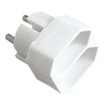 ADAPTOR SCHUKO TO 2 NORMAL 6A 240V WITH SHUTTER PROTECTION