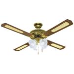 DECORATIVE FAN WITH 4 LIGHTS E27 BROWN GOLD Φ130 70W