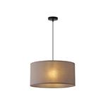 PENDANT LIGHT FIXTURES FABRIC 1XΕ27 MAX 15W Φ530Χ260mm GREY ARTE ILLUMINA SOHO