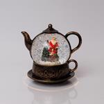 LIGHTED BROWN TEA POT, WITH WATER INSIDE, BATTERY BOX 3xxAA, TIMER, 1 WARM WHITE LED, 19*15*19cm, IP20