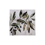 ΠΙΝΑΚΑΣ ΚΑΜΒΑΣ ΦΥΛΛΑ ΕΛΙΑΣ ΠΡΑΣΙΝΟΣ - ΜΑΥΡΟΣ - ΜΠΕΖ 60x3.5x60cm