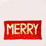 ΜΑΞΙΛΑΡΙ ΚΟΚΚΙΝΟ ΜΕ ΧΡΥΣΗ ΕΠΙΓΡΑΦΗ ''MERRY'', 35cm