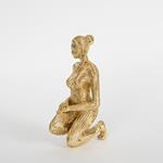 DECORATIVE SCULPTURE, FEMALE, GOLD, 7.5x10x18.5cm