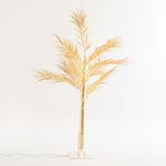 FERN LEAVE TREE WITH GOLD LEAVES 1,2m, ADAPTOR, 80 MINI LED WARM WHITE, LEAD WIRE 3m, IP44