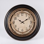 WALL CLOCK PLASTIC ANTIQUE BROWN 55.9x5x55.9cm