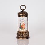 LIGHTED LANTERN, WITH WATER INSIDE, BATTERY BOX 3XAAA, TIMER, WARM WHITE LED, 9x9x19,5cm, IP20