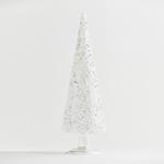 GLASS DECORATIVE TREE, WHITE, 30cm