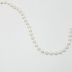 CHAIN WITH CREAM PEARLS, 8mm, 1000cm