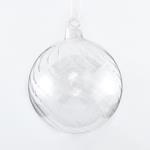 TRANSPARENT GLASS BALL, SET 4PCS, 8cm