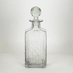 DECANTER, WITH METAL FITTING, GLASS-METAL, SILVER, 26x9cm