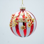 GLASS BALL, CANDY ME 3d BUTTERFLY DESIGNS, SET 4PCS, 10cm