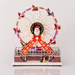 AMUSEMENT PARK WHEEL, 29 LED, WITH ADAPTOR, WITH MUSIC AND MOVEMENT, 23x14x28cm