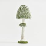 MUSHROOM, OLIVE GREEN, WITH WHITE TRUNK, 9x9x26cm