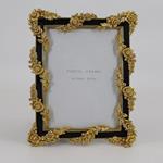 TABLE PHOTO FRAME (13x18), POLYRESIN, BLACK & GOLD, cm