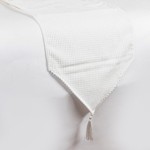 TABLE RUNNER, WHITE CORDUROY, 32x180cm