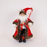 SANTA IN RED AND BLACK CHECKERED CLOTHES, 46cm