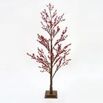 TREE WITH BERRY, 102 WARM WHITE LED, WITH TRANSFORMER, 150cm, IP20