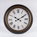 WALL CLOCK PLASTIC ANTIQUE BROWN - BEIGE 63.5x5.6x63.5cm
