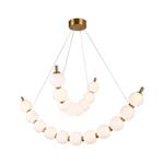 PENDANT LIGHT FIXTURES METAL LED 19W 3000K 1170Lm   800X1420mm BRASS-MILKY WHITE ARTE ILLUMINA TREA