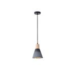 PENDANT LIGHT FIXTURES RUBBER WOOD&CONCRETE 1XE27 MAX 15W 160X160X220mm BLACK ARTE ILLUMINA GESSO