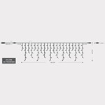 ΒΡΟΧΗ, 100 LED 3mm, 31V ΜΕΤΑΣΧΗΜΑΤΙΣΤΗ, 4 ΕΠΕΚΤΑΣΕΙΣ ΩΣ 3 ΣΕΤ,  ΔΙΑΦΑΝΟ PVC ΚΑΛΩΔΙΟ, ΜΠΛΕ LED, (180x60cm 3/7/4/6), ΠΡΟΕΚΤΑΣΗ ΠΑΡΟΧΗΣ 3m, ΙΡ44