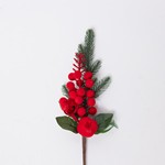 PICK WITH RED VELVET BERRIES, 25cm