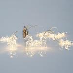 LINE, 10 LED 5mm, WITH ACRYLIC REINDEERS, BATTERY BOX 2xAA, TRANSPARENT PVC WIRE, WARM WHITE LED PER 15cm, LEAD WIRE 50cm, IP20