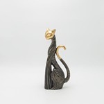 ΓΑΤΑ ΠΟΛΥΡΕΖΙΝ ΜΑΥΡΟ - ΧΡΥΣΟ 13x7.5x30.5cm
