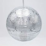 GLASS BALL, DISCO, SILVER, 20cm
