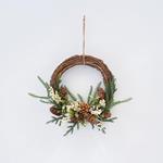 LITTLE WREATH, WITH WHITE BERRIES, 32cm
