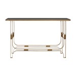 ΚΟΝΣΟΛΑ ΜΕΤΑΛΛΙΚΗ ΜΕ ΓΥΑΛΙΝΗ ΕΠΙΦΑΝΕΙΑ ΧΡΥΣΗ 120x32x75cm