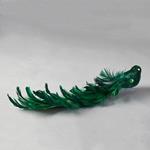 BIRD, GREEN, WITH FEATHERS, GLITTER AND JEMS, WITH LONG FEATHER TAIL, 35x6x7cm