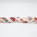 WHITE RIBBON WITH NUTCRACKER, 6.30cm, 10M