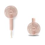 HAND FAN RECHARGEABLE WITH USB AND OSCILLATION 180° Φ9 PINK