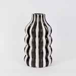 VASE, CERAMIC, BLACK-WHITE, 18x18x31.5cm