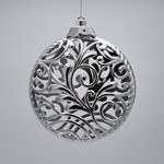 CARVED BALL, SILVER, 17x14.5cm