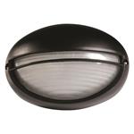 WALL LIGHT OVAL ALUMINUM BLACK WITH COVER