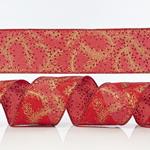 ΚΟΡΔΕΛΑ ΚΟΚΚΙΝΗ, ΜΕ ΧΡΥΣΑ ΦΥΛΛΑ, 6,35cm, 10Y
