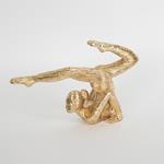 DECORATIVE SCULPTURE, FEMALE, GOLD, 25x7x15.5cm