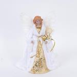 TOP TREE, ANGEL, WHITE-GOLD, 35cm